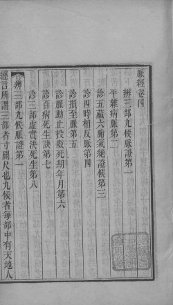 周氏医学丛书  王叔和脉经  卷4-6